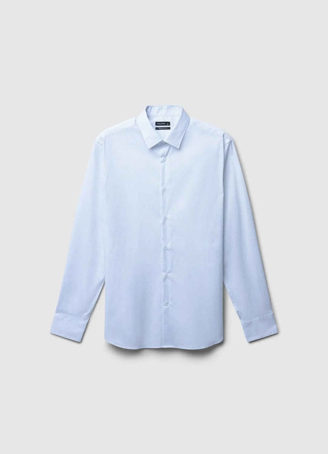 Chemise Calliope micro pois homme coton manches longues