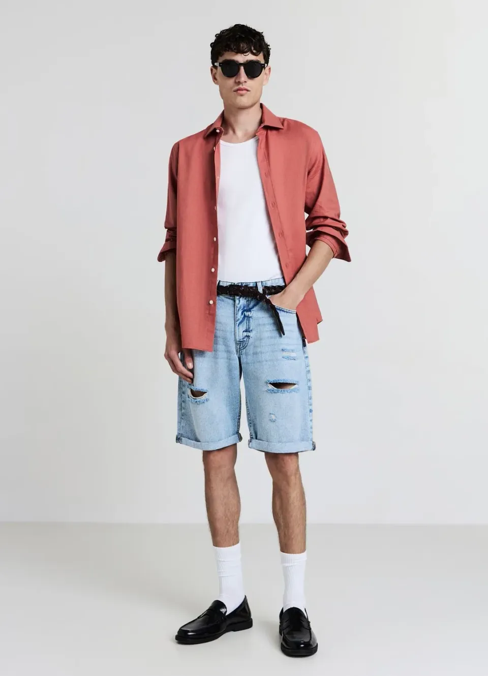 Calliope short jean homme déchiré regular 5 poches