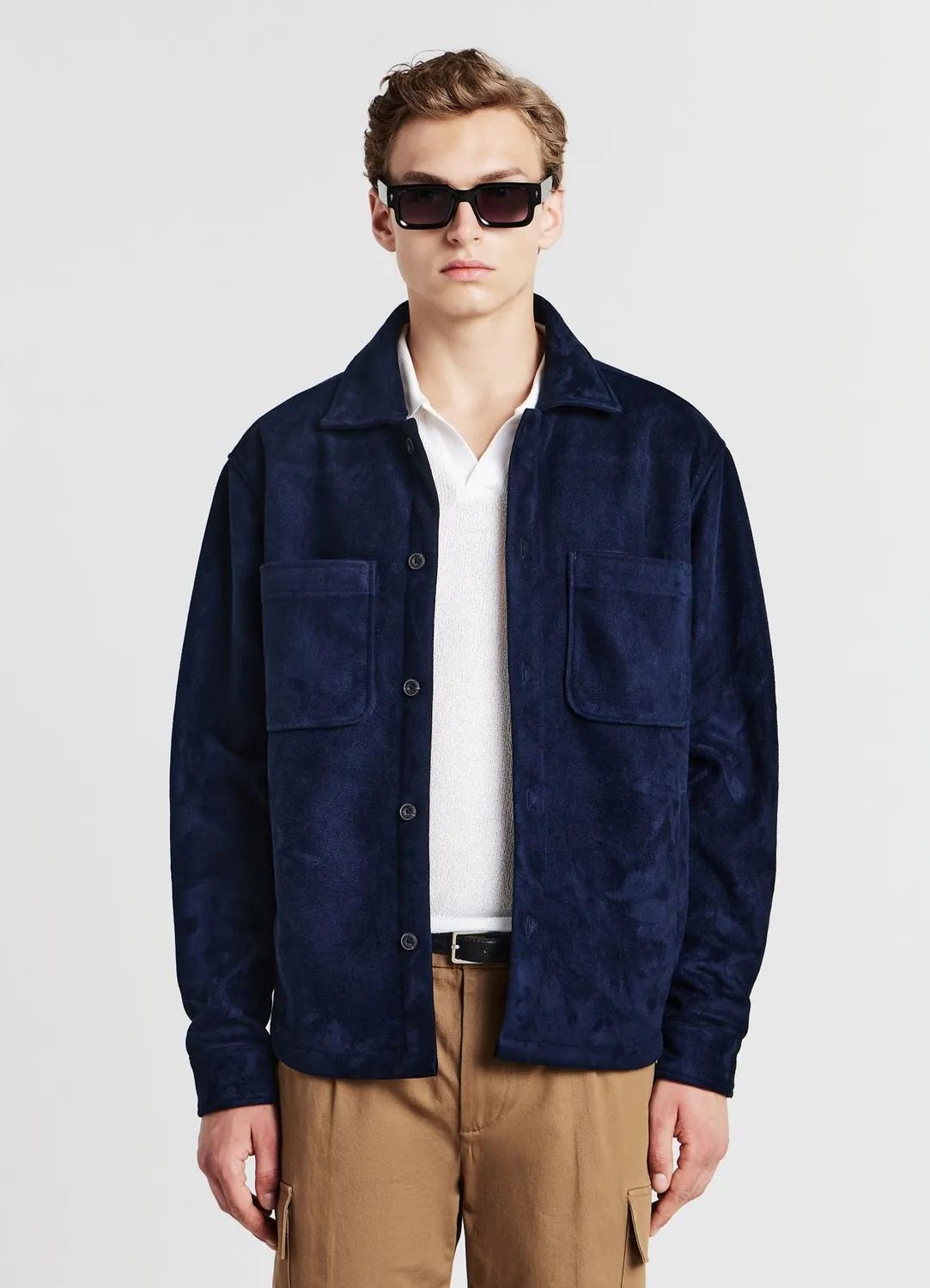 Calliope Shacket homme suédine poches S-L-XL