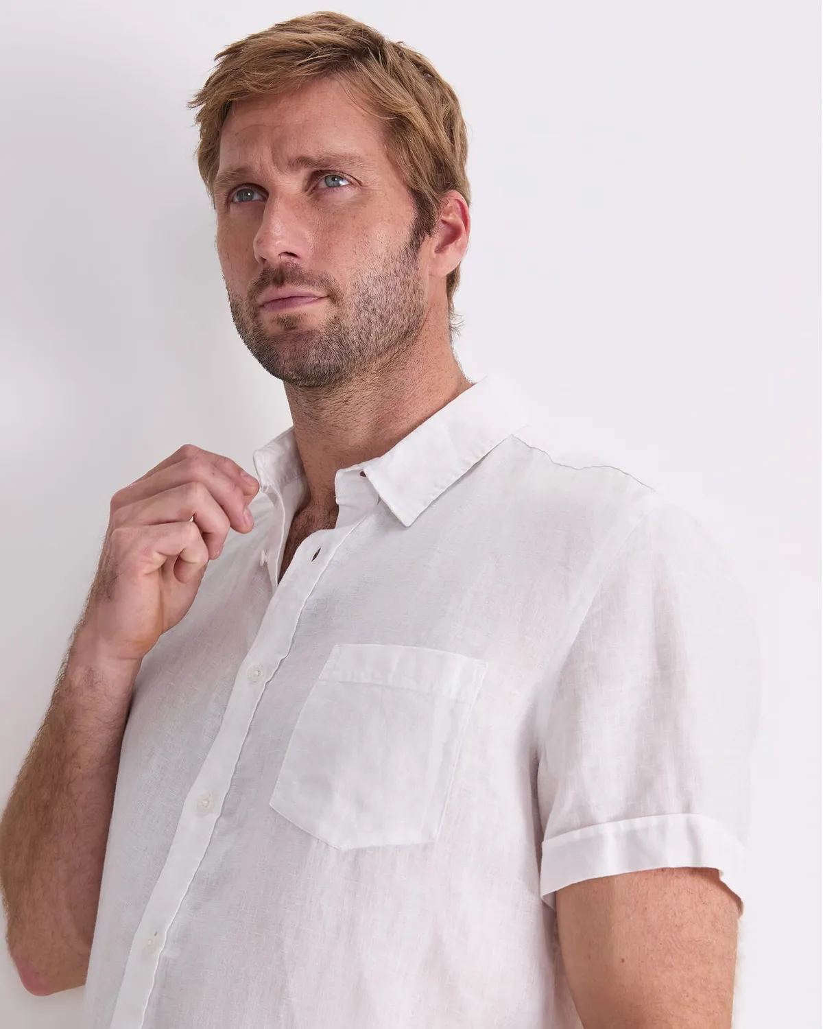 Sportscraft 207748 chemise lin manches courtes homme