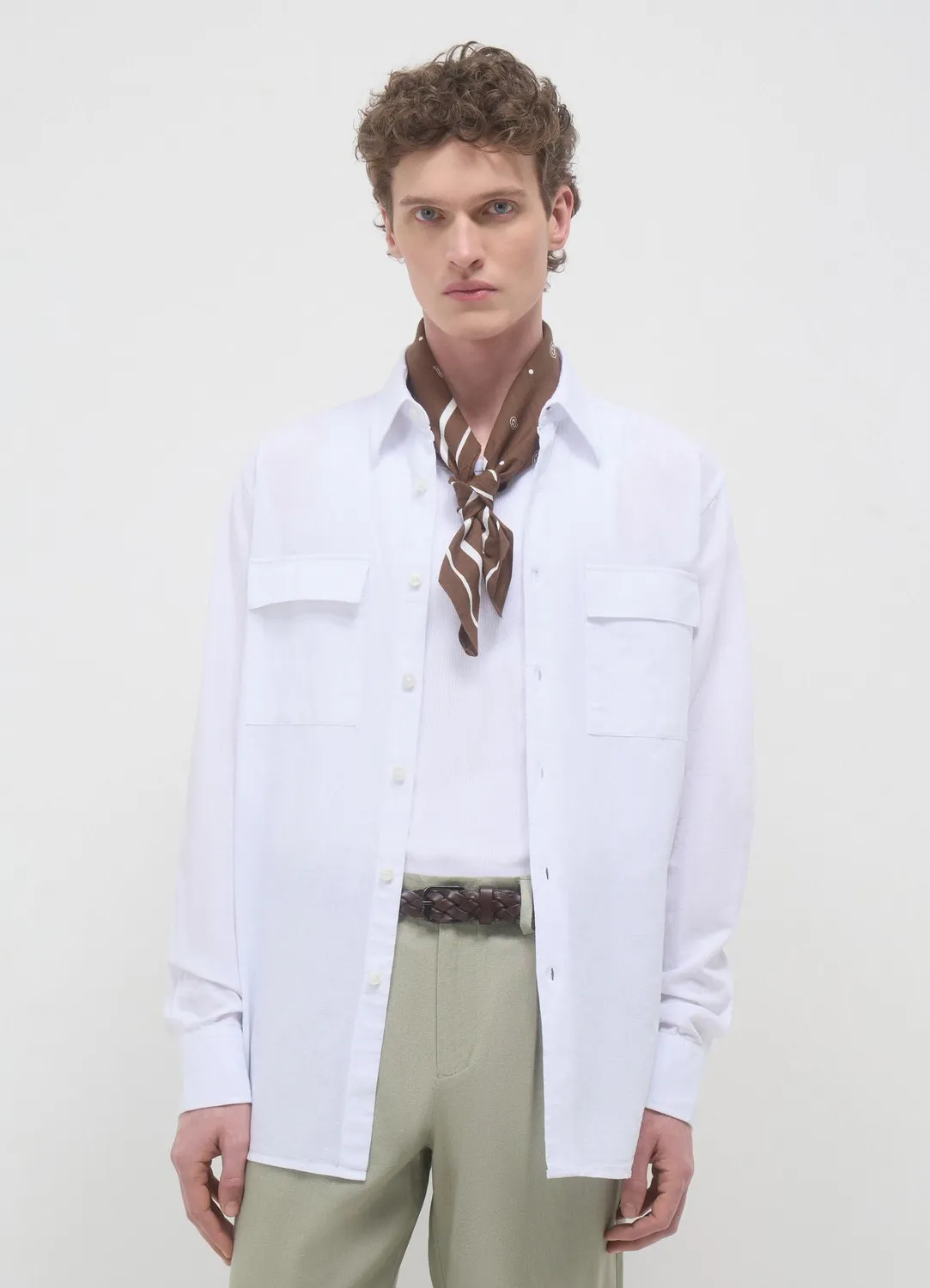 Calliope chemise homme coton manches longues poches