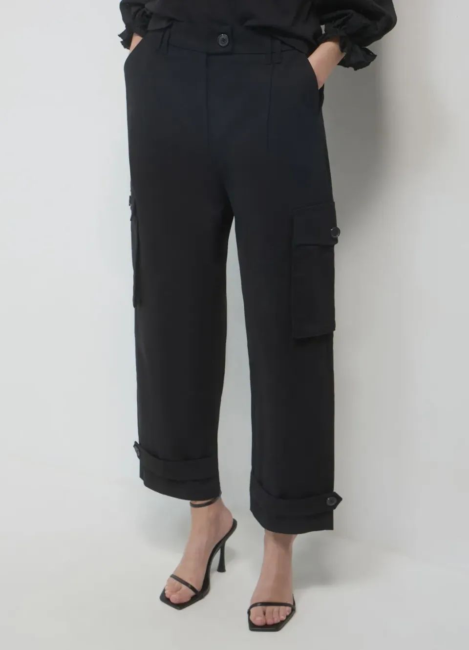 Calliope pantalon cargo femme à pinces coton