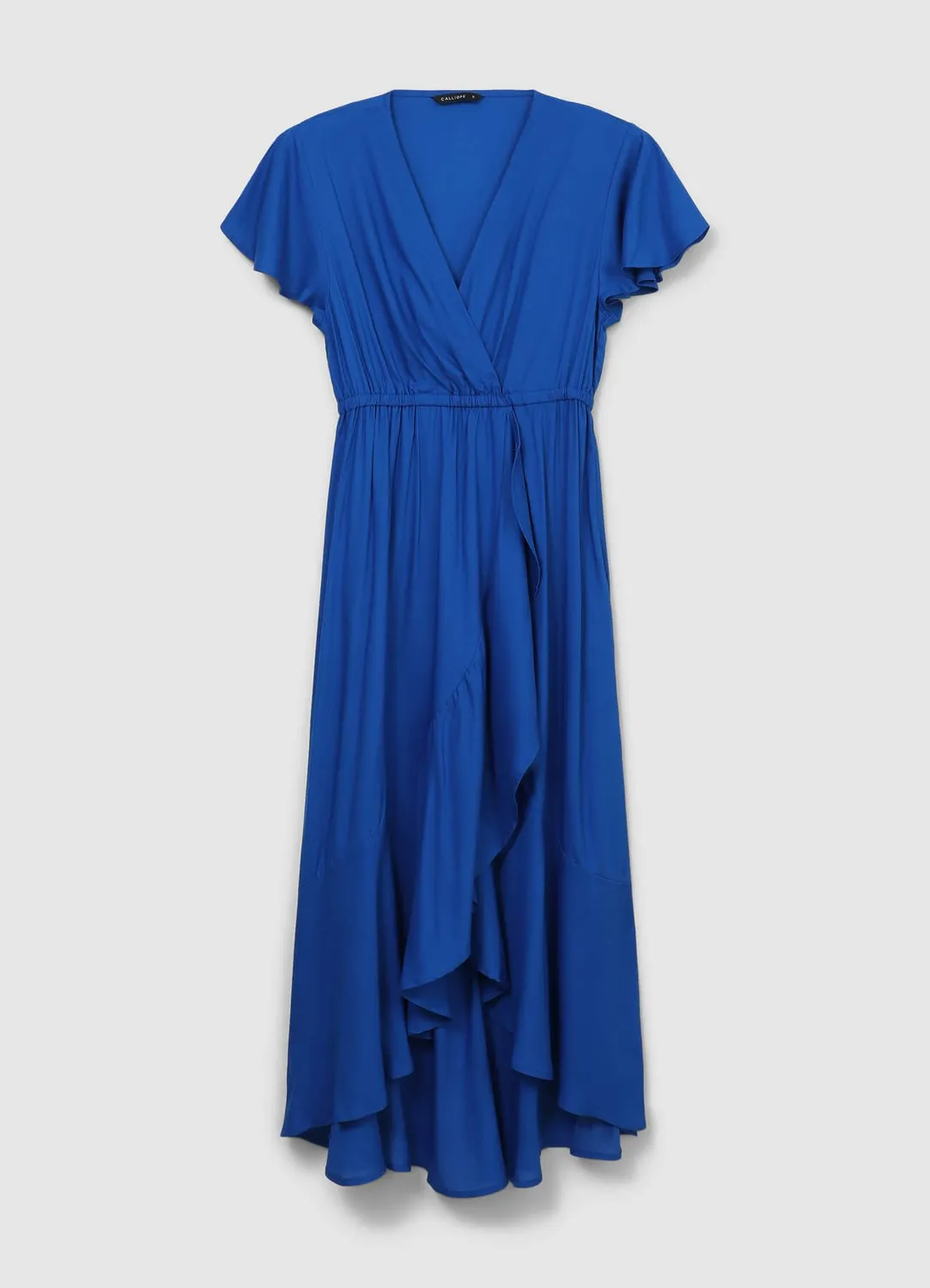 Calliope Atelier robe portefeuille volants manches courtes