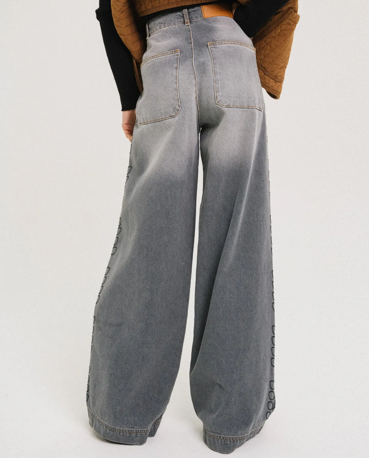 Tinsels Edel Black Wave jean large coton noir