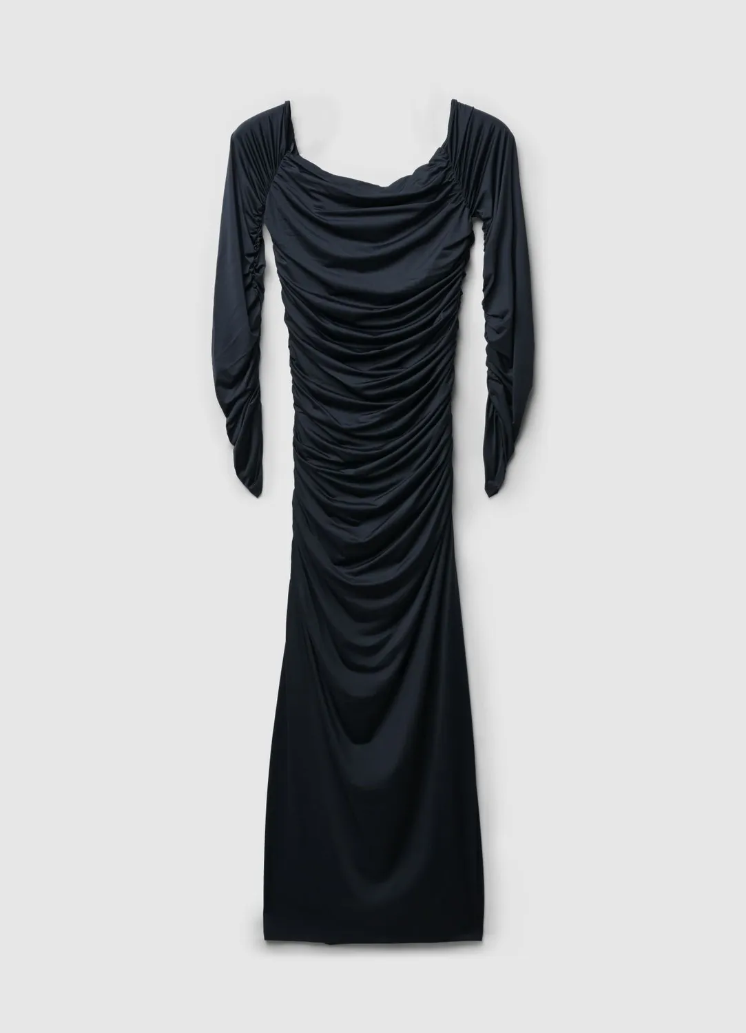 Calliope Atelier robe longue épaules dénudées froncée