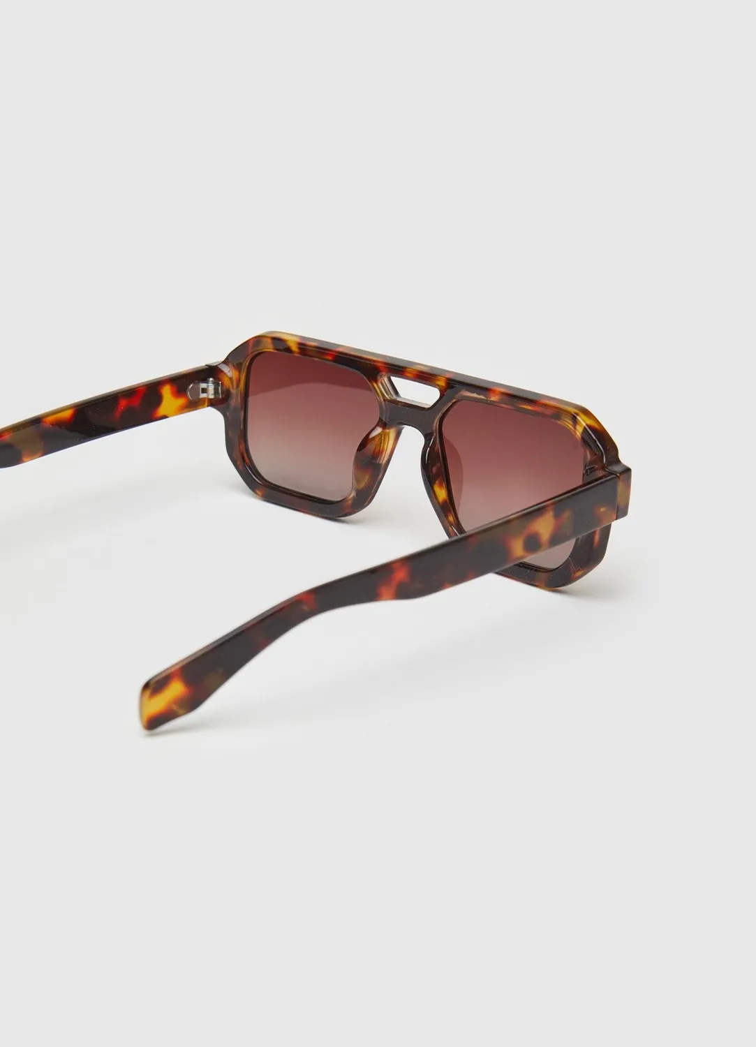 Calliope Aviator Carré lunettes de soleil homme écaille