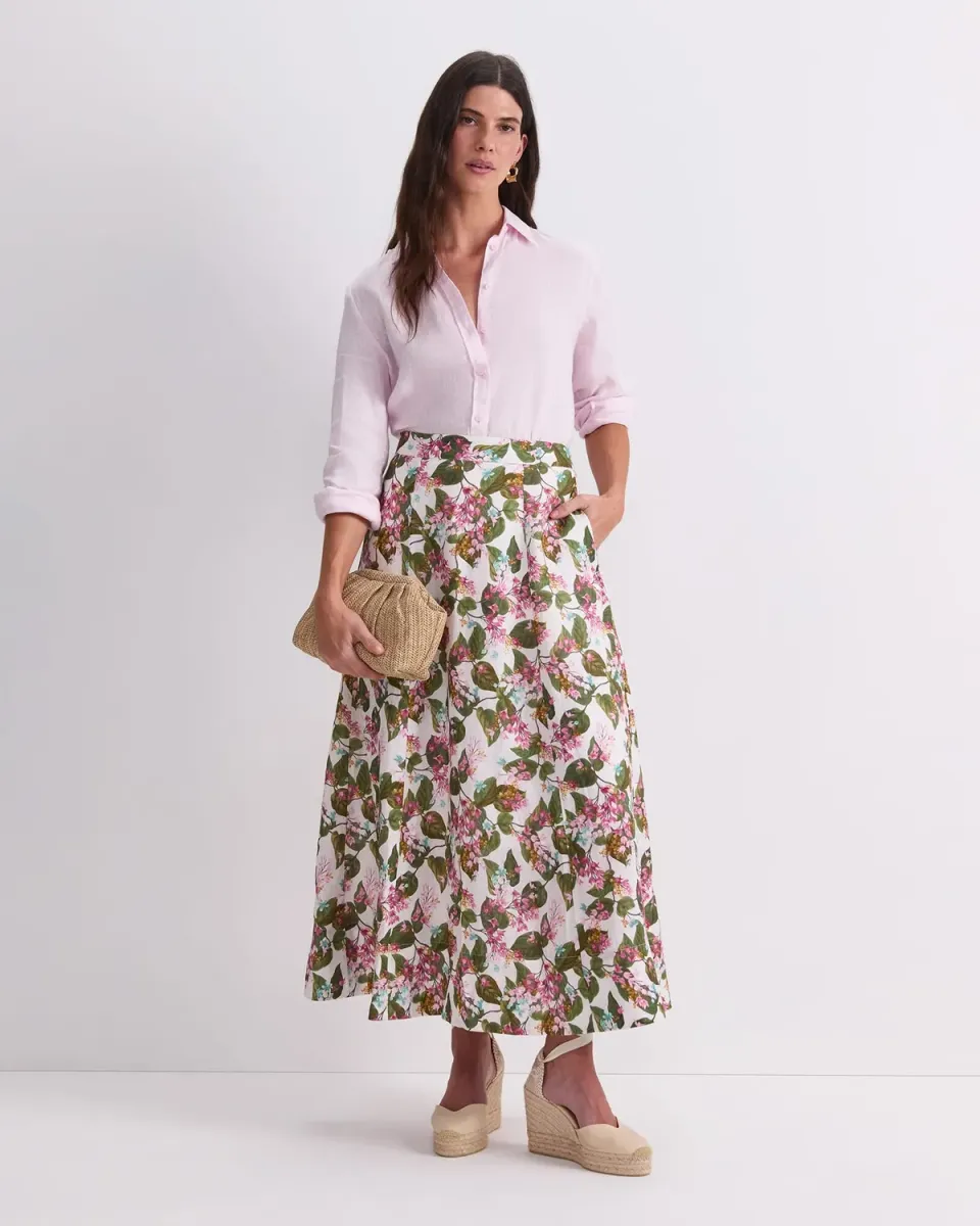 Sportscraft Osterley jupe midi lin Liberty femme