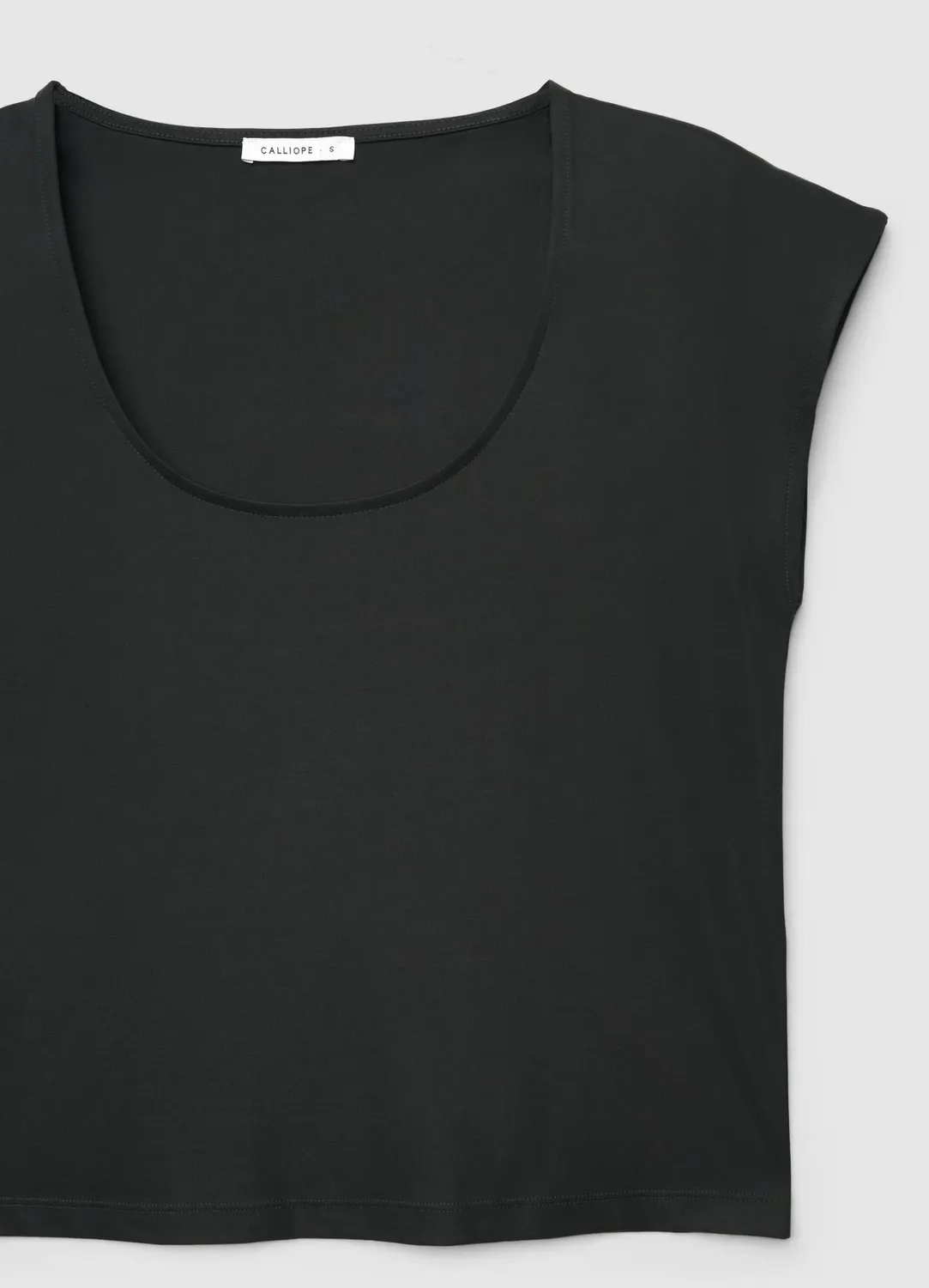 Calliope T-shirt ailettes femme col rond uni