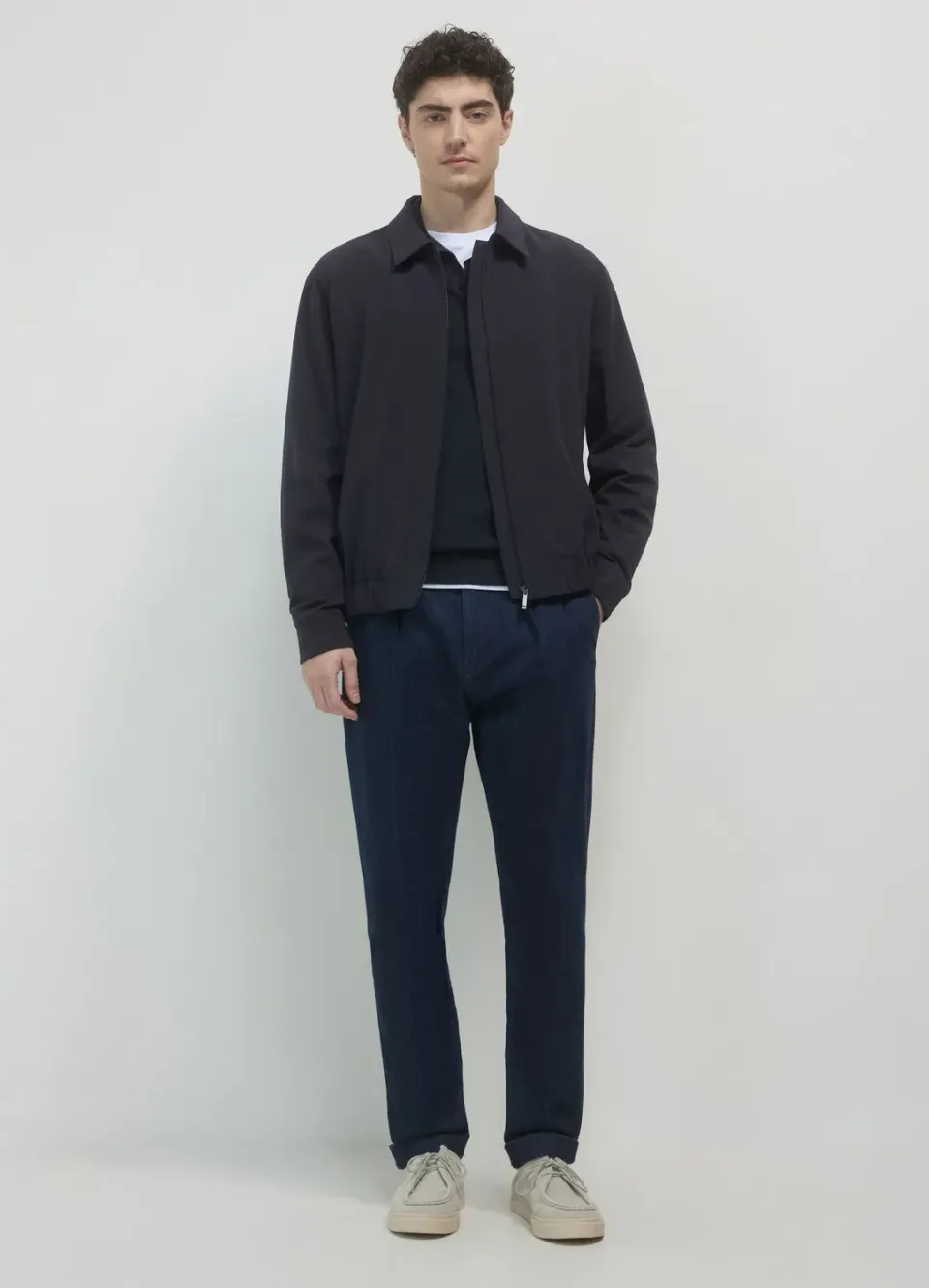 Calliope Bomber col chemise homme veste unie