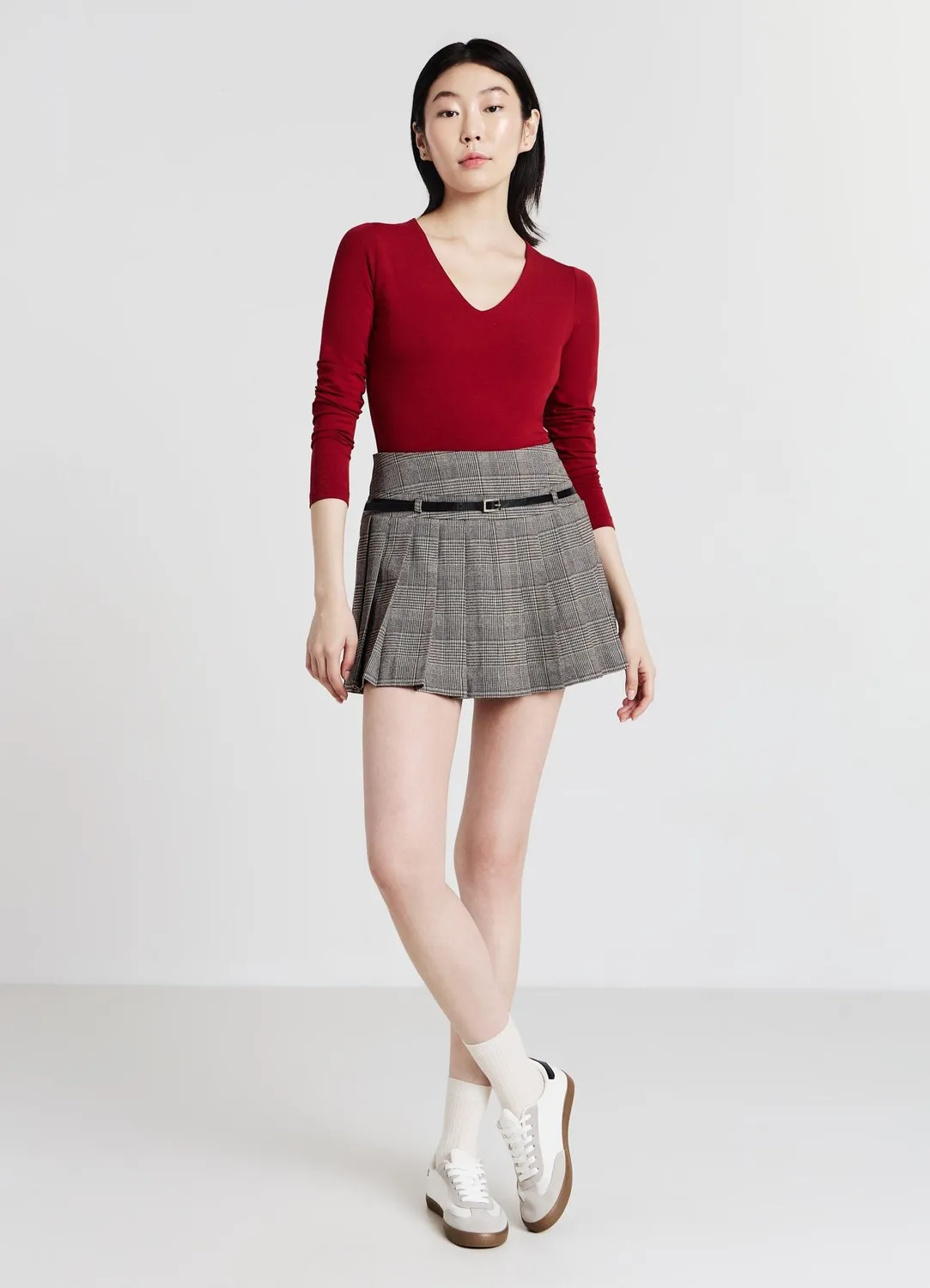 Calliope Col V body femme manches longues