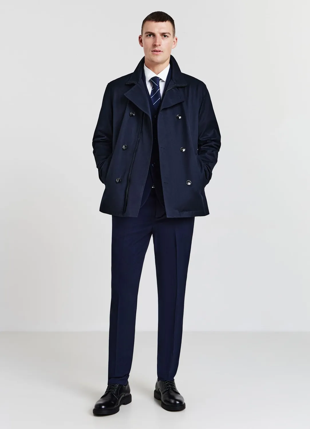 Calliope Trench court homme double-boutonnage bureau