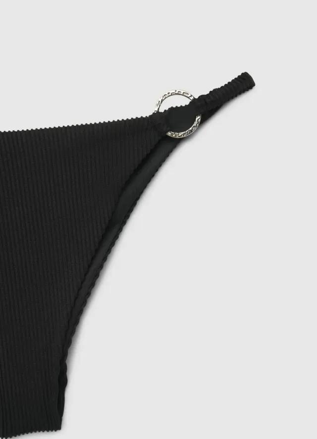 Calliope slip bikini brésilien gaufré anneaux femme
