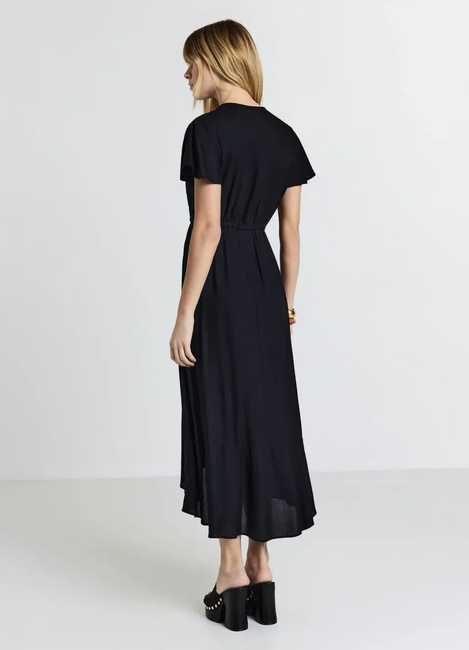 Calliope Croisé à Volants robe longue femme