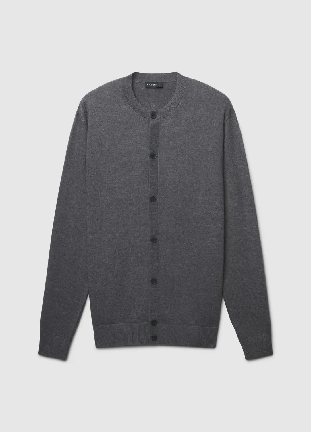 Calliope cardigan boutons homme col rond uni