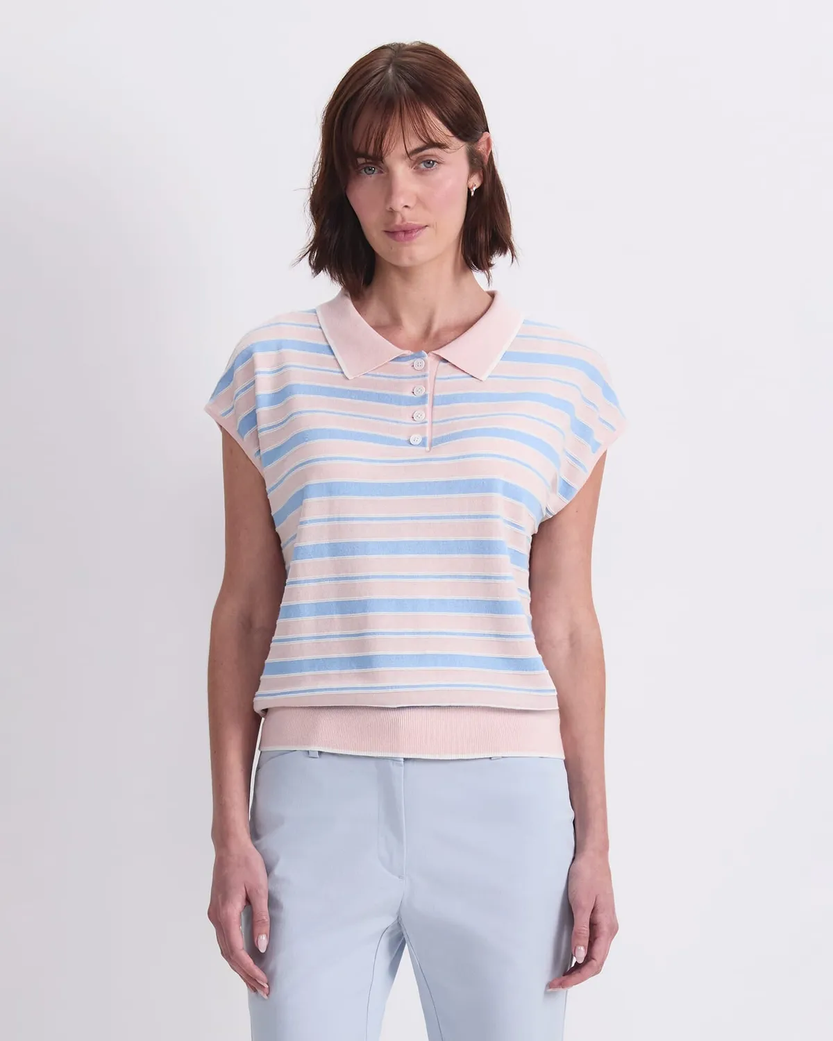 Sportscraft Alphine Stripe polo rayé femme coupe détente