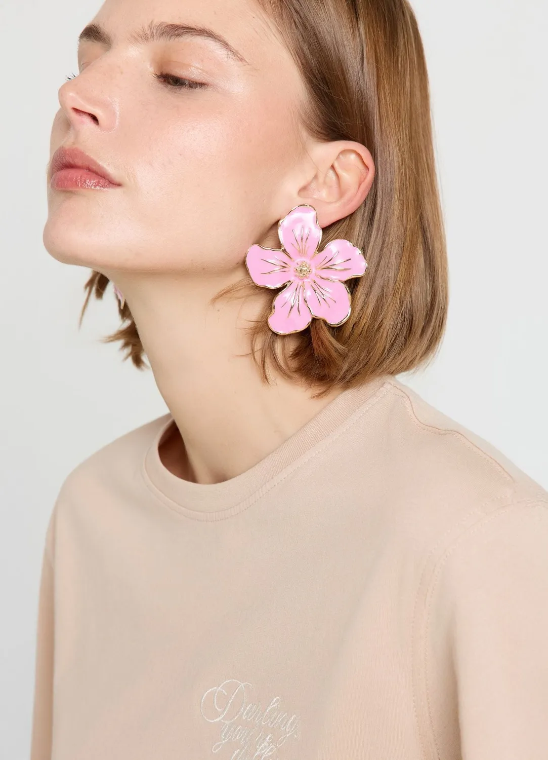 Calliope boucles d'oreilles fleurs brillantes