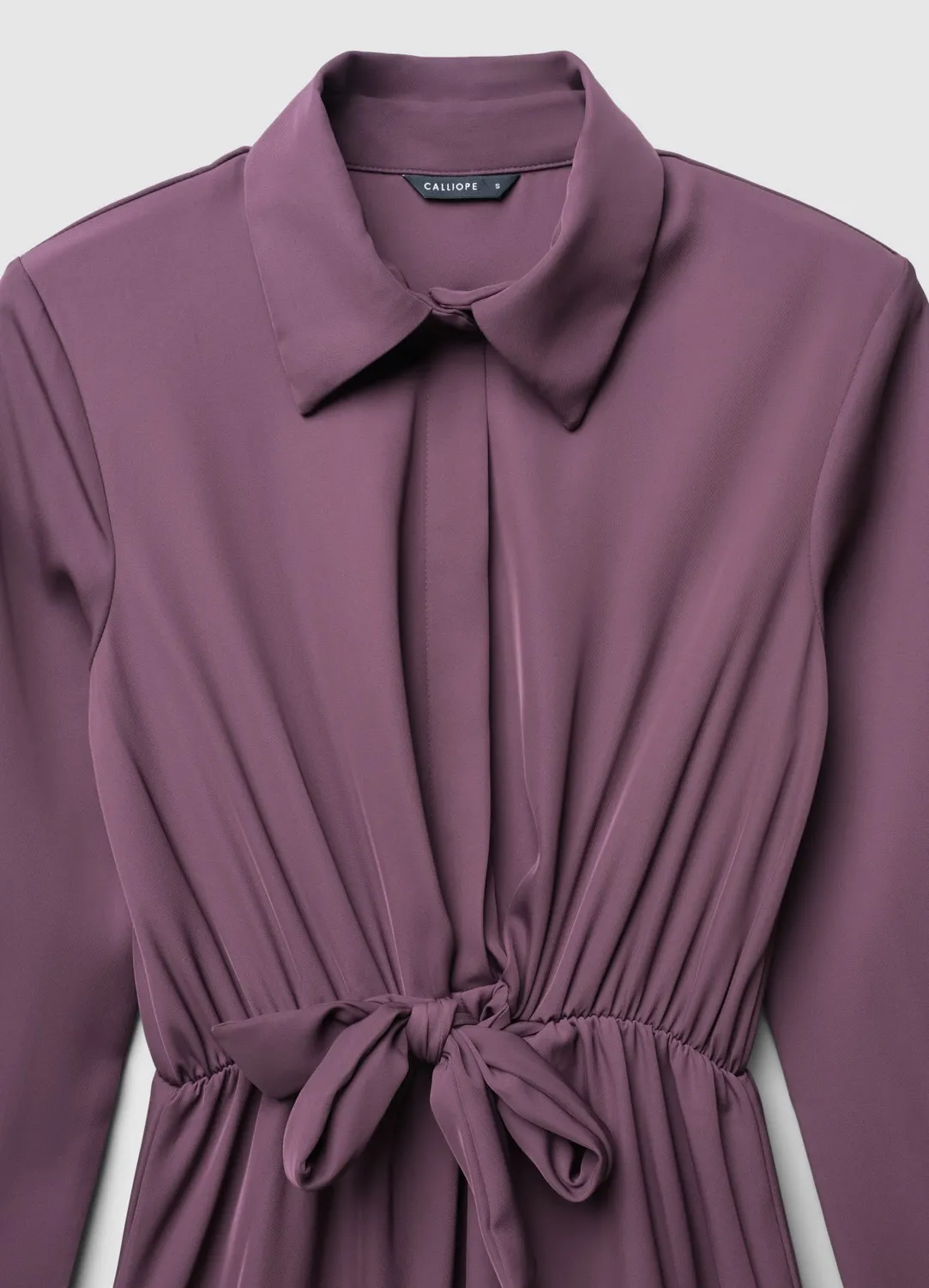 Calliope robe chemise longue femme coton nœud