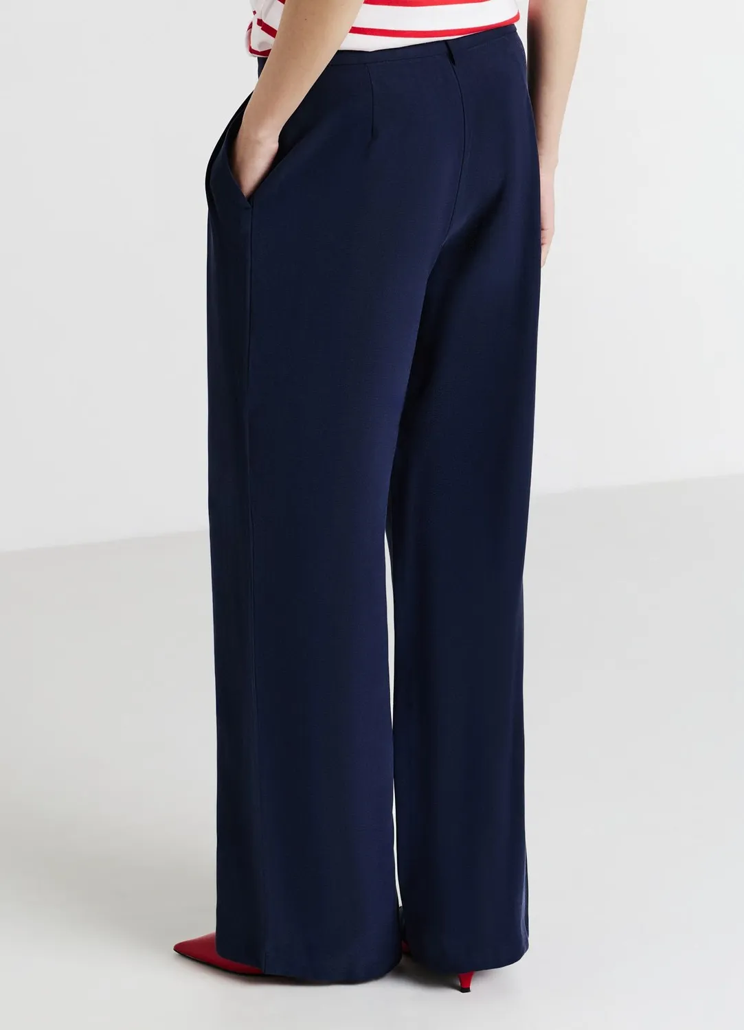 Calliope pantalon palazzo femme uni