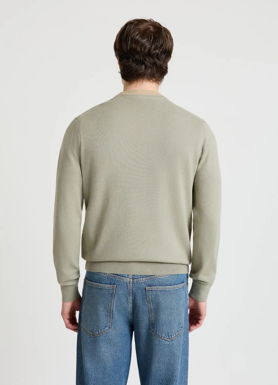Calliope Pull col rond pull homme uni manches longues