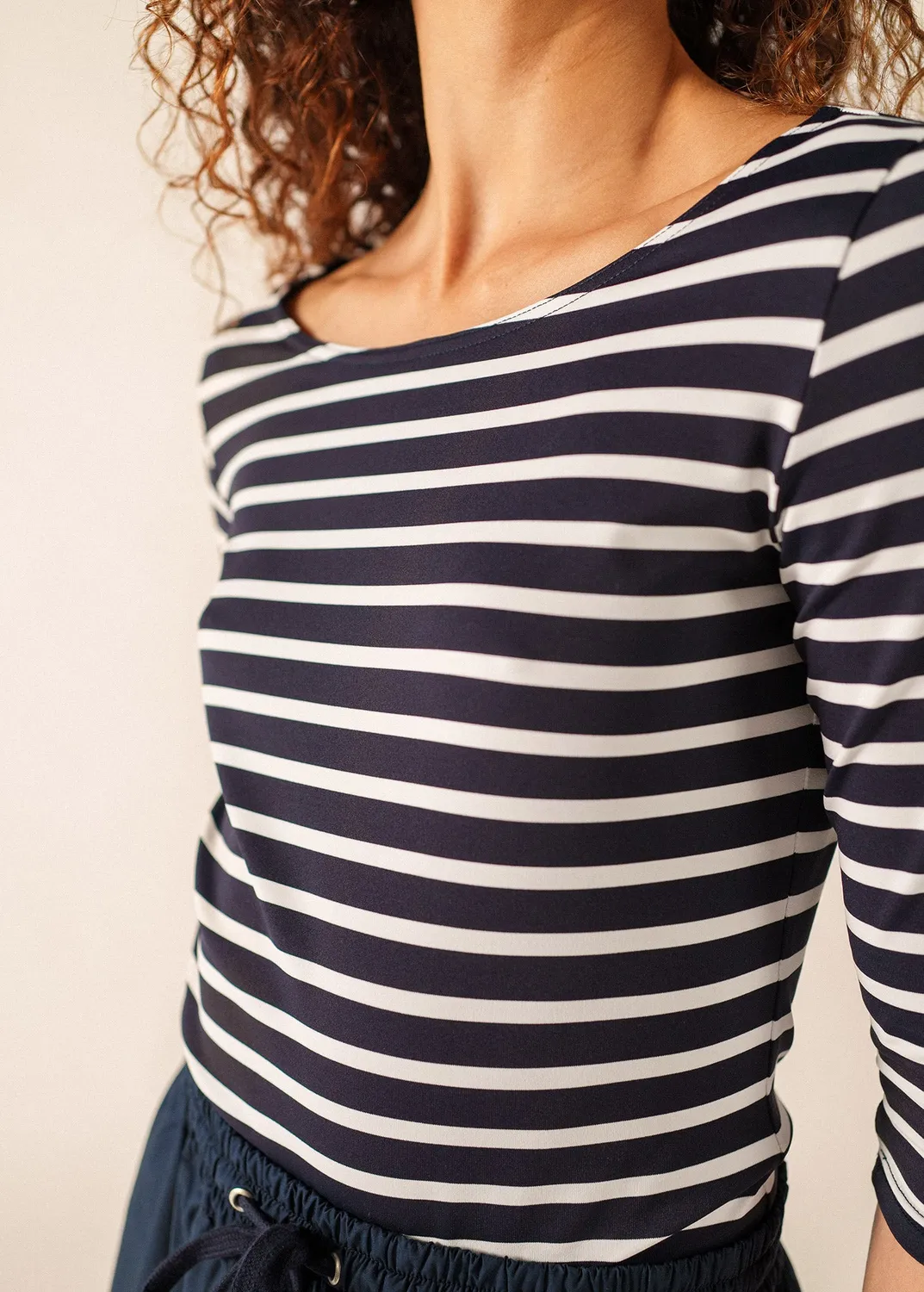 Saint James Garde-Côte marinière femme navy anti-UV