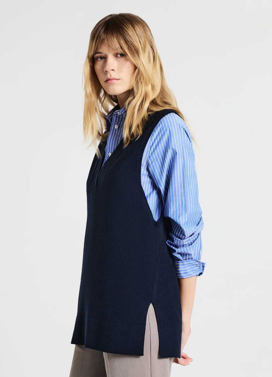 Calliope Gilet col V sans manches femme