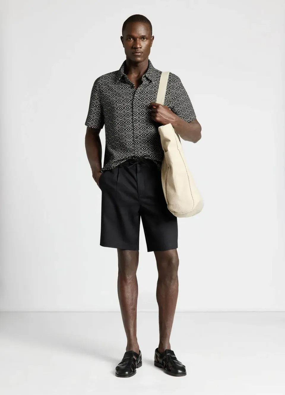 Calliope short jogger homme lin uni