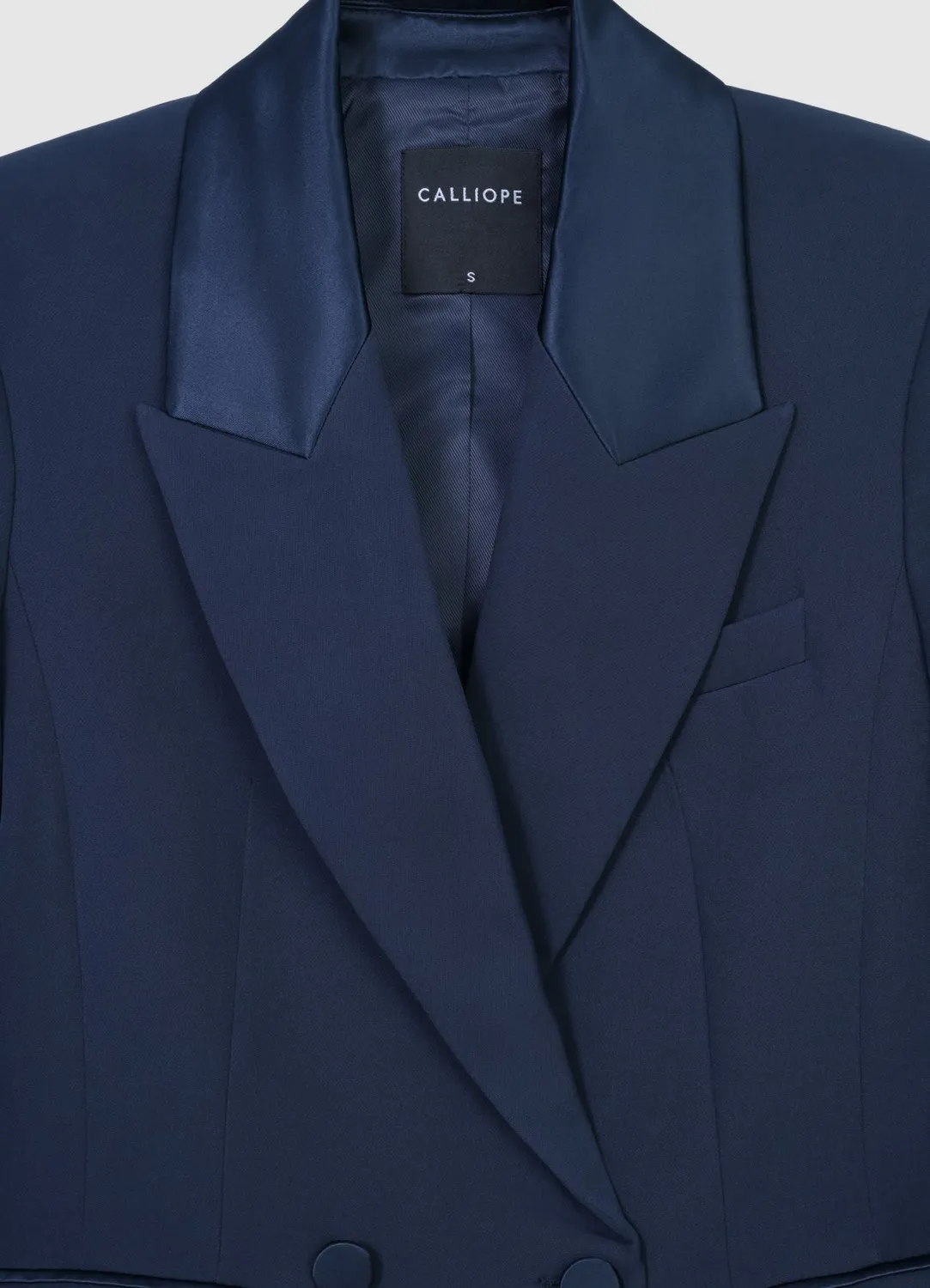 Calliope veste double boutonnage satin femme