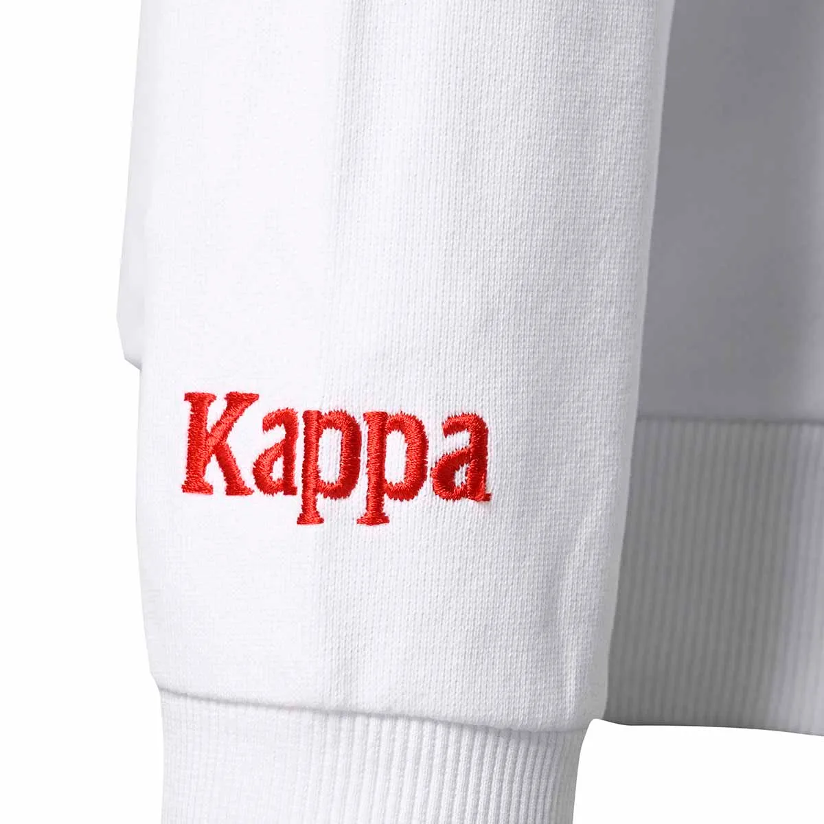Robe di Kappa Authentic Lorens hoodie blanc 100% coton