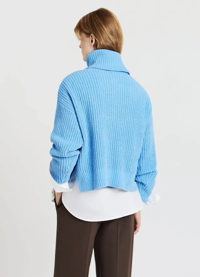 Calliope pull col roulé uni femme maille unie
