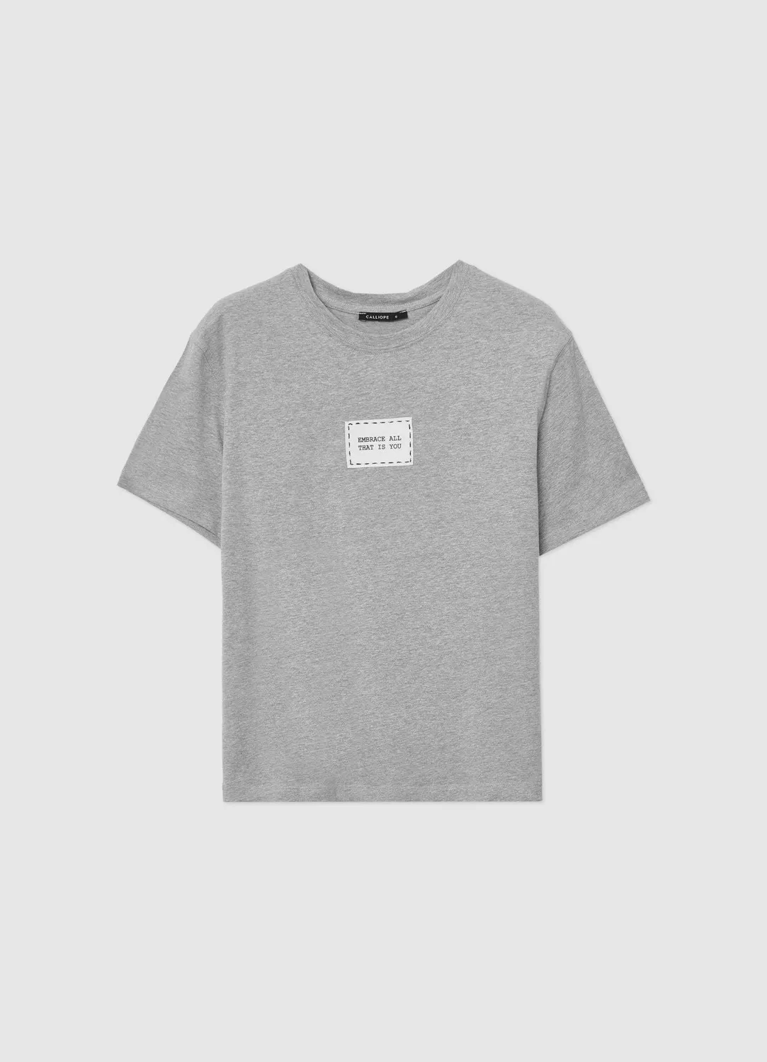 Calliope t-shirt patch femme coton col rond