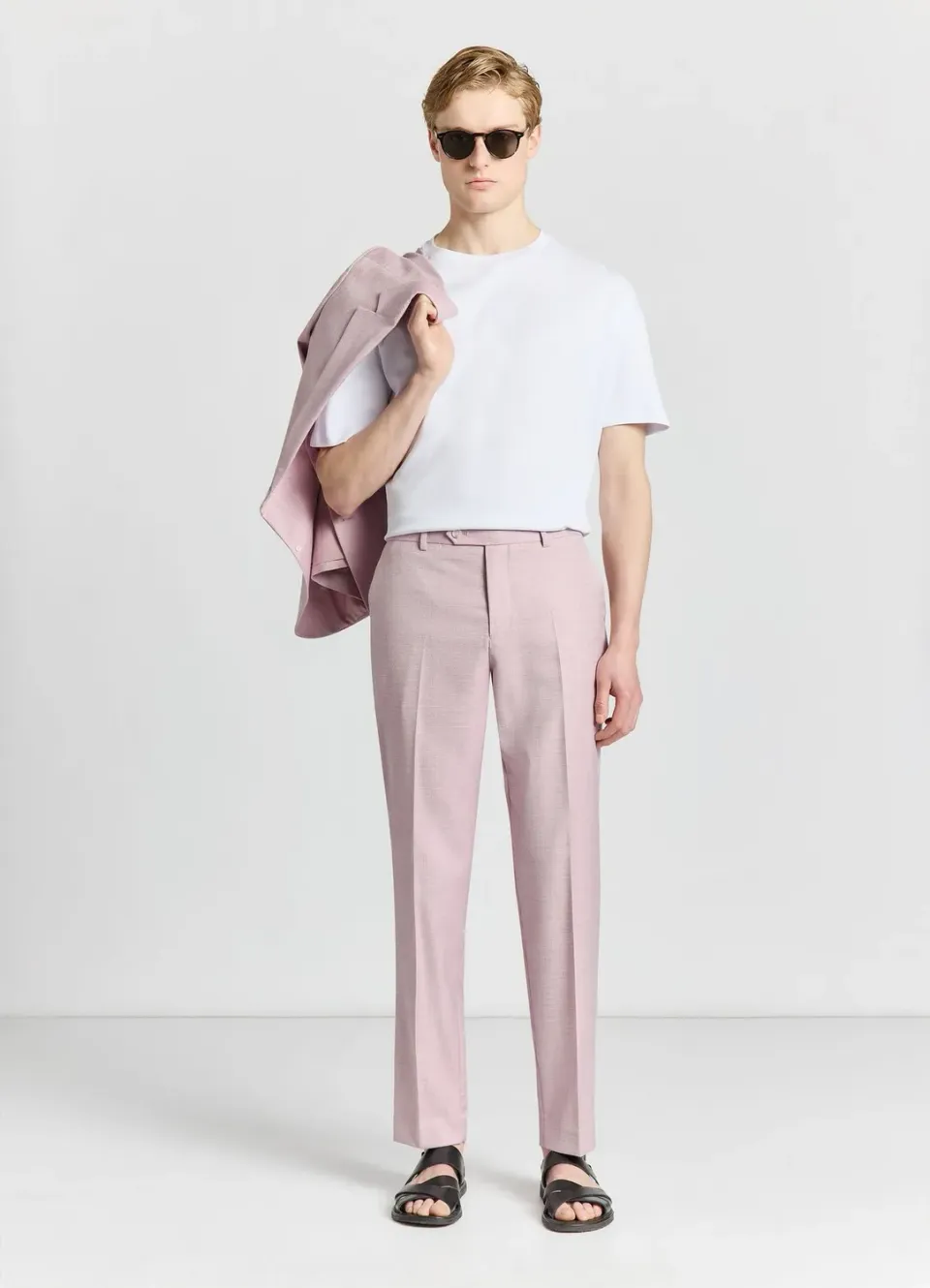 Calliope t-shirt ample homme uni col rond manches courtes