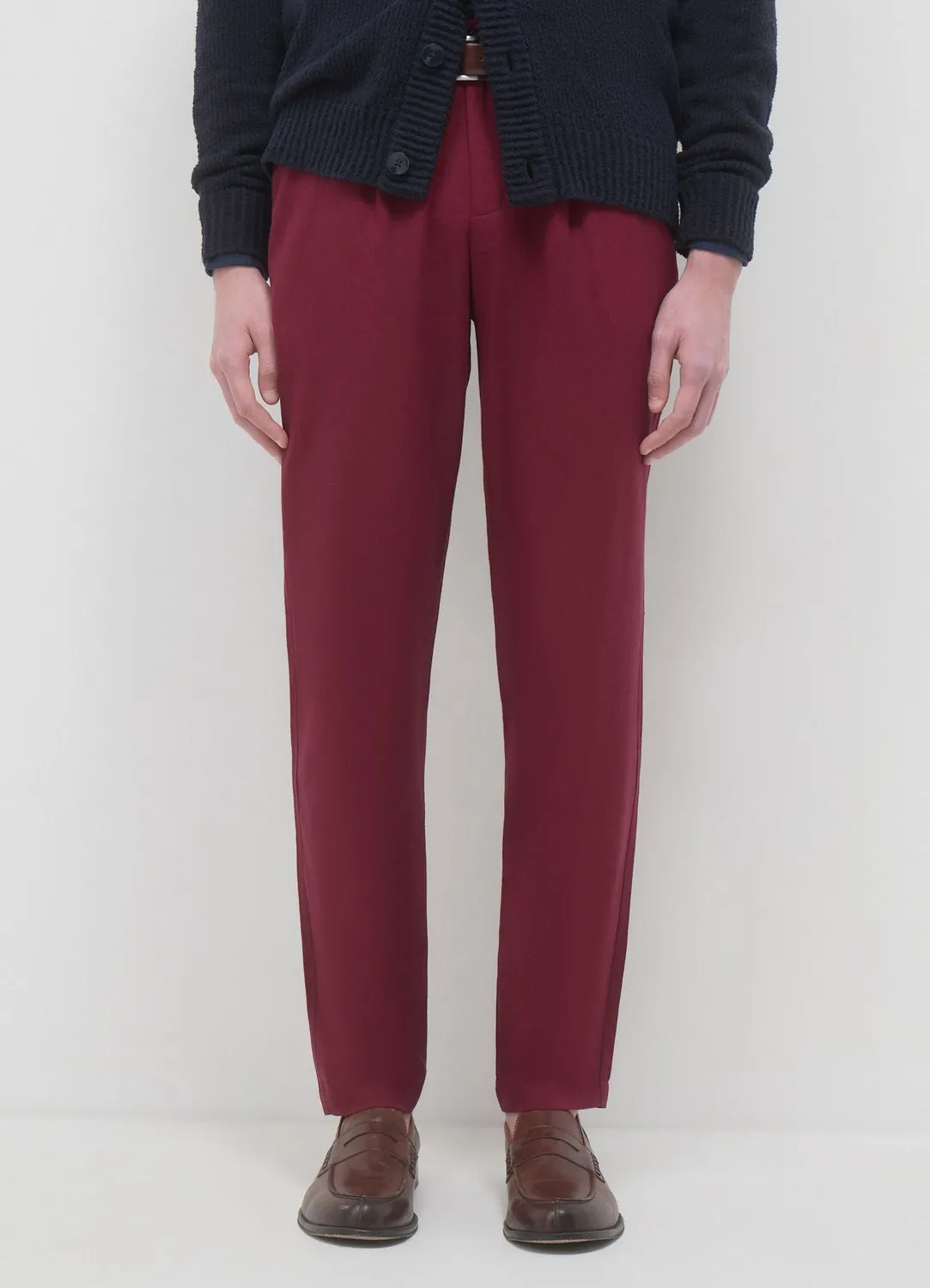 Calliope pantalon chino homme mélange lin uni