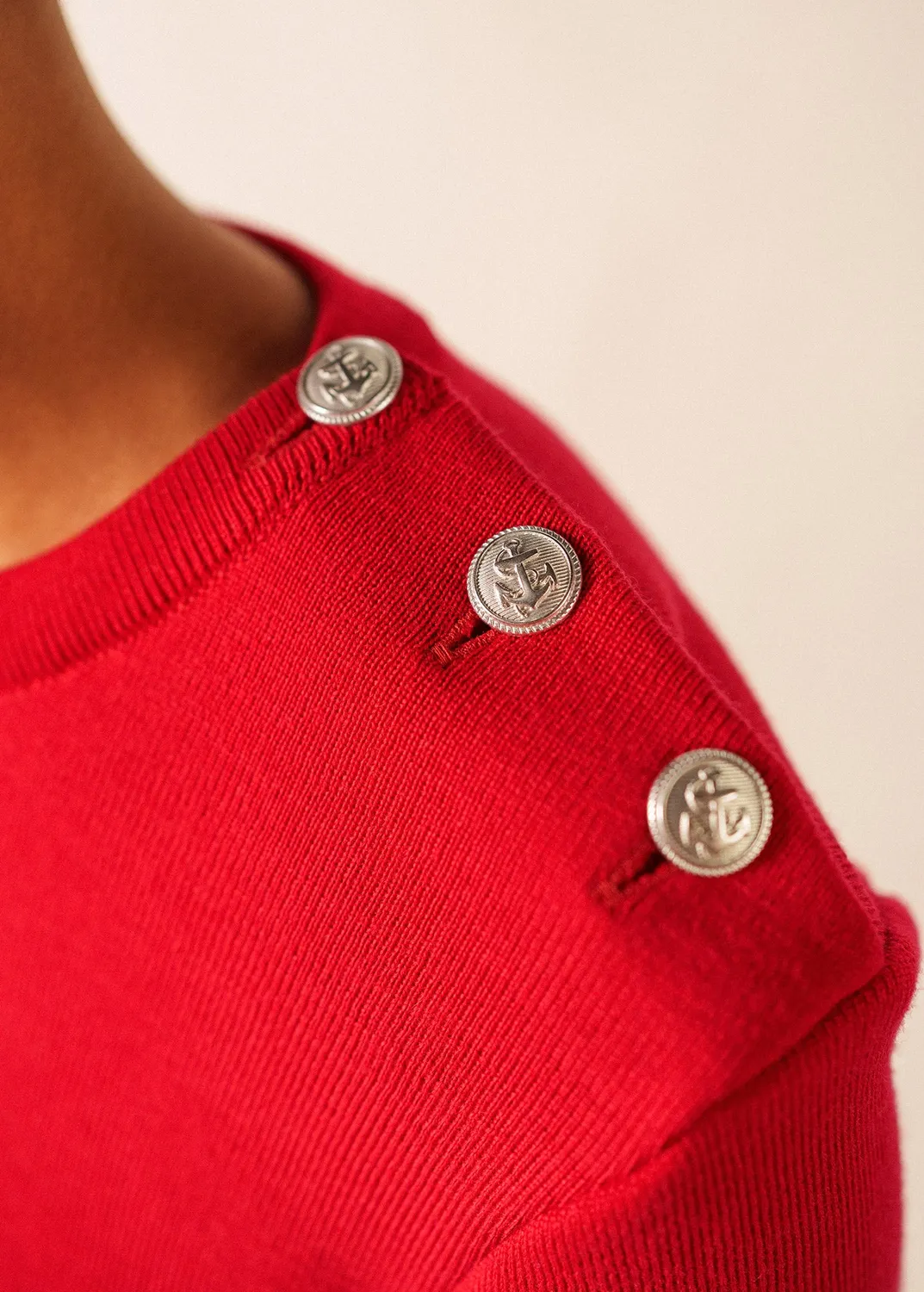 Saint James Marée pull marin tulipe laine ajusté