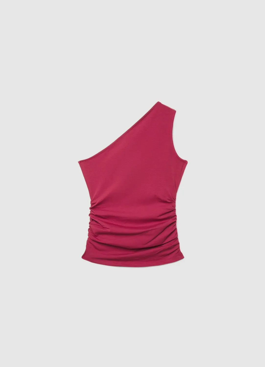 Calliope top mono-épaule nœud femme uni