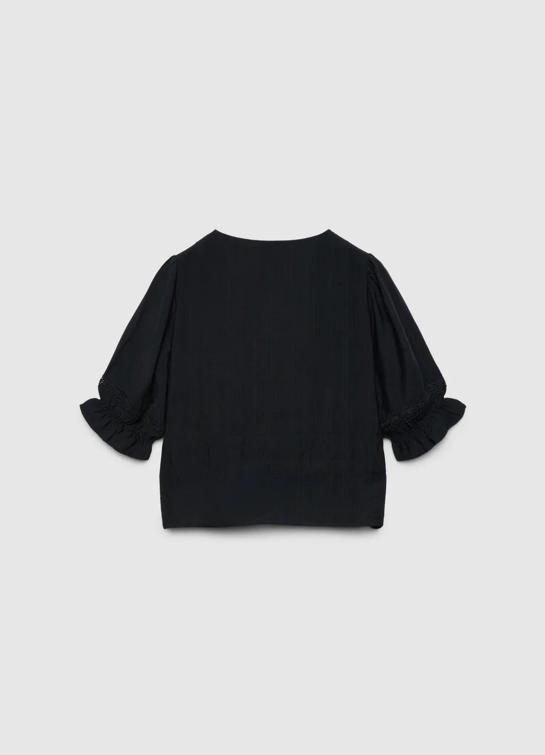 Calliope blouse femme ajourée col V à lacets