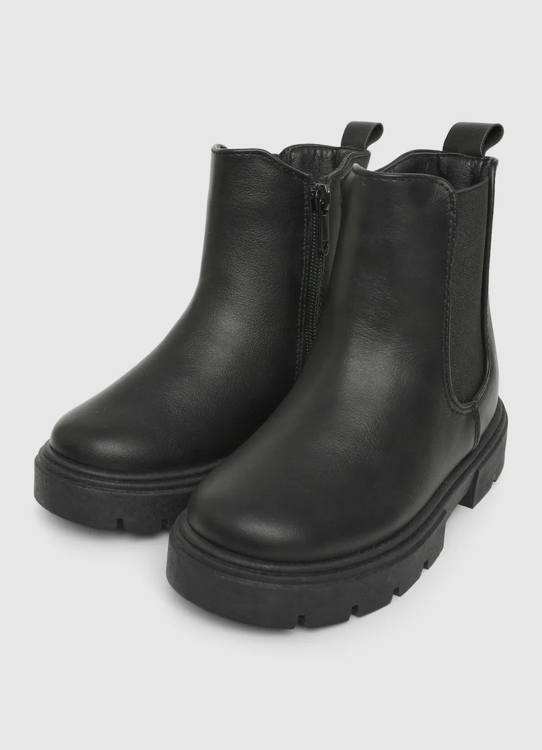 Calliope bottines fille zip latéral unies montantes