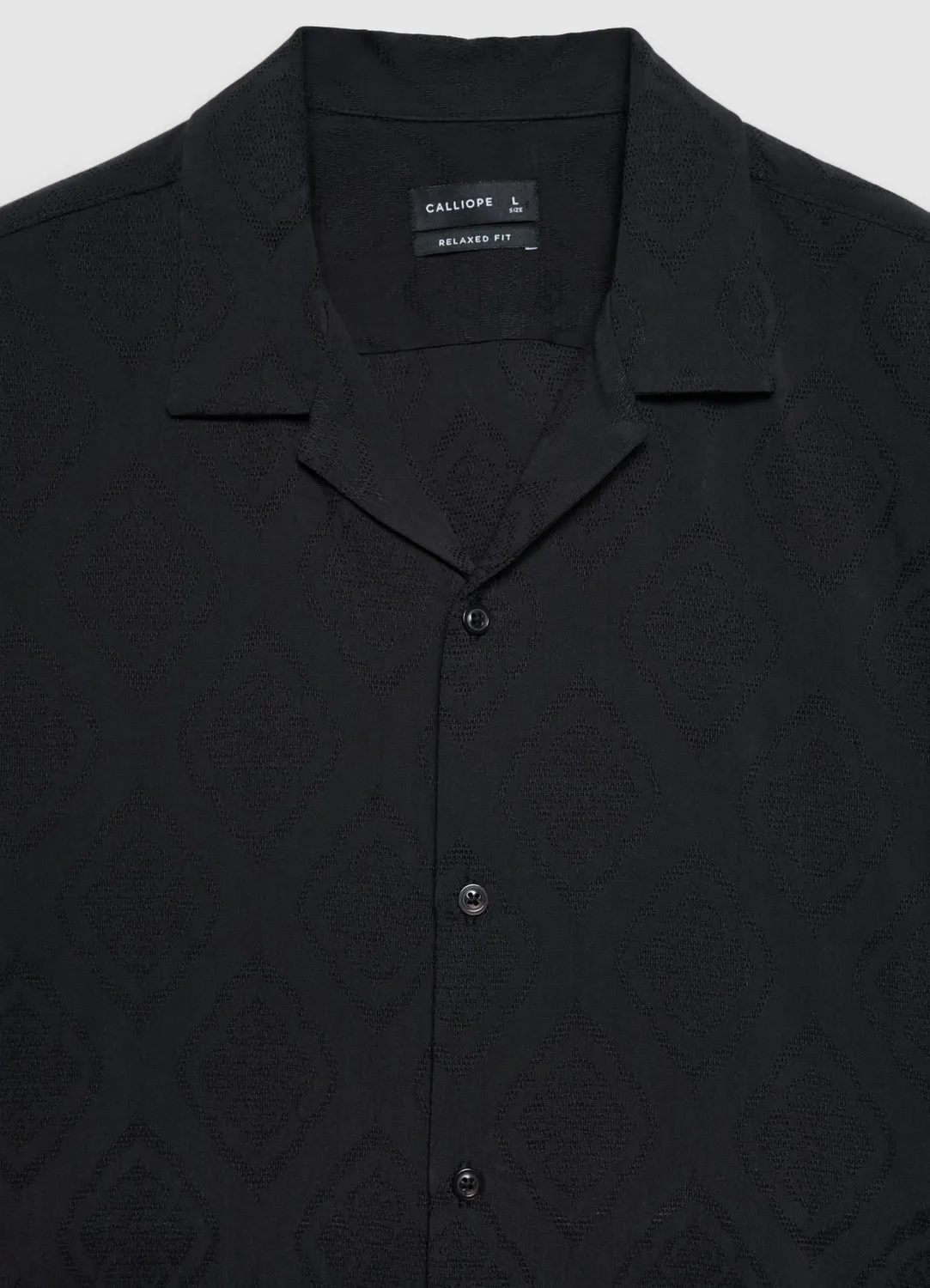 Calliope Chemise Bowling Jacquard Homme Manches Courtes