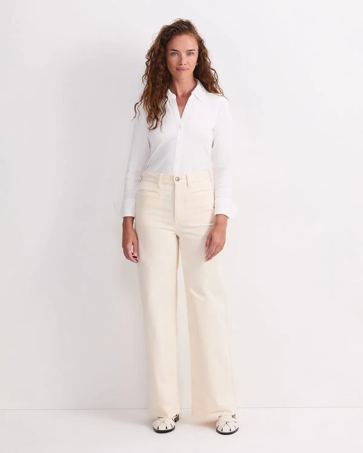 Sportscraft Cleo 119728 jean large velours taille haute