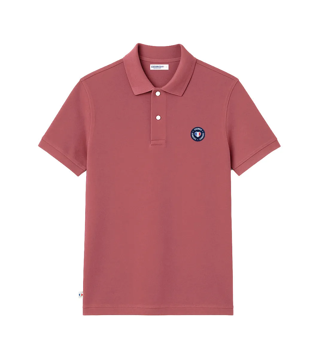 Cocorico Rose Blason polo homme coton