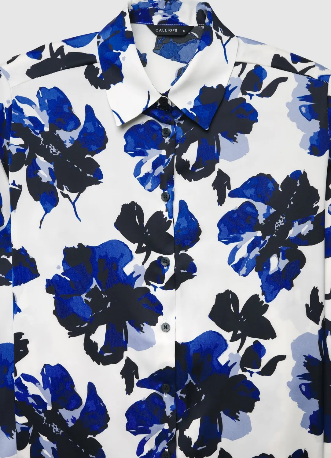 Calliope chemise fleurs satinée femme