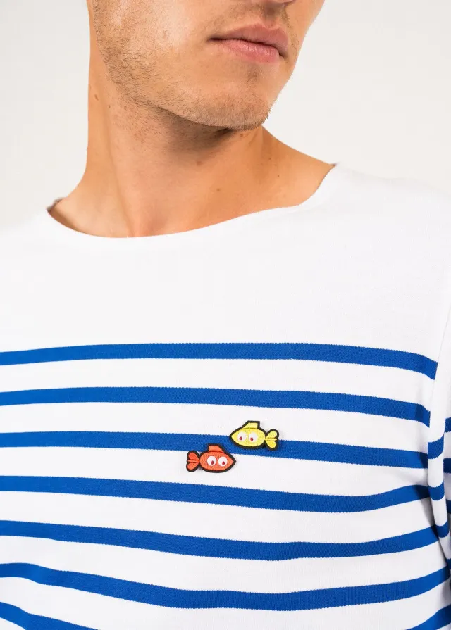 Saint James Poissons écusson thermocollant jaune orange