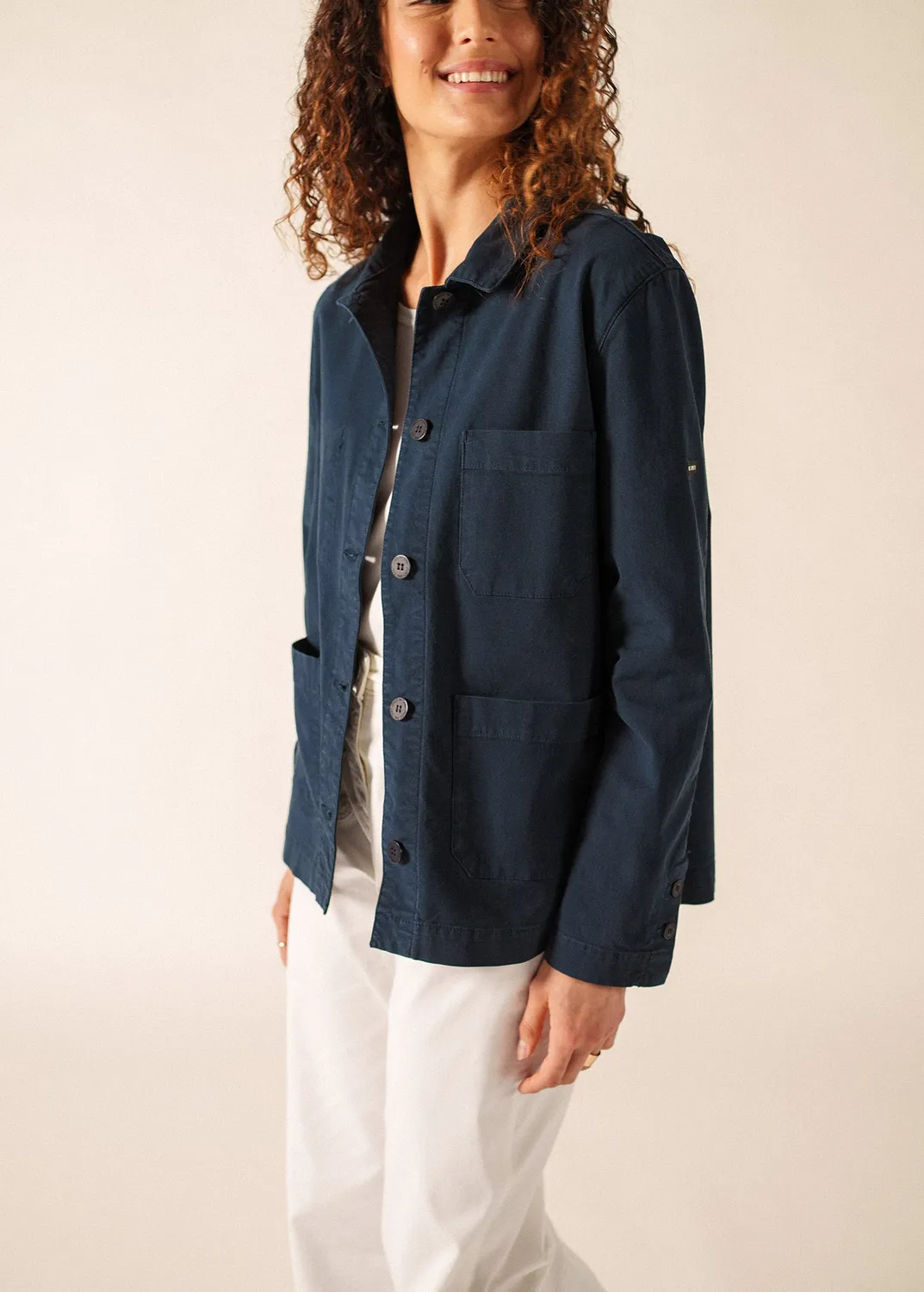 Saint James Alizé veste marine coton stretch