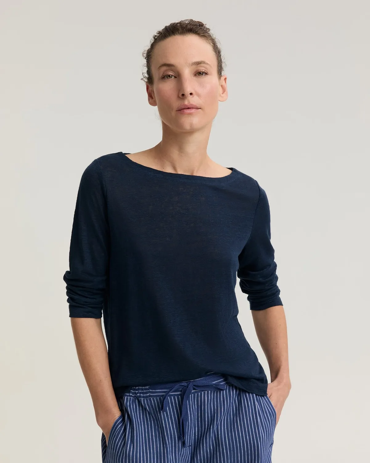 Sportscraft Cecile top lin col bateau raye femme
