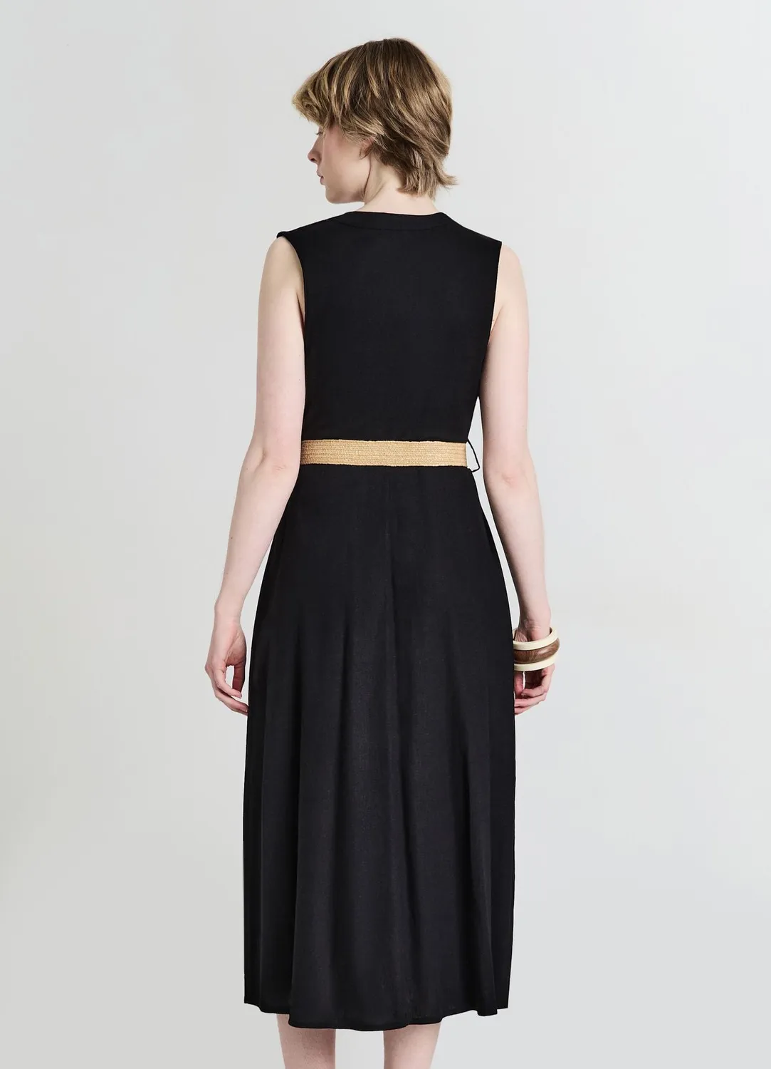 Calliope Robe chemisier volants ceinture robe femme