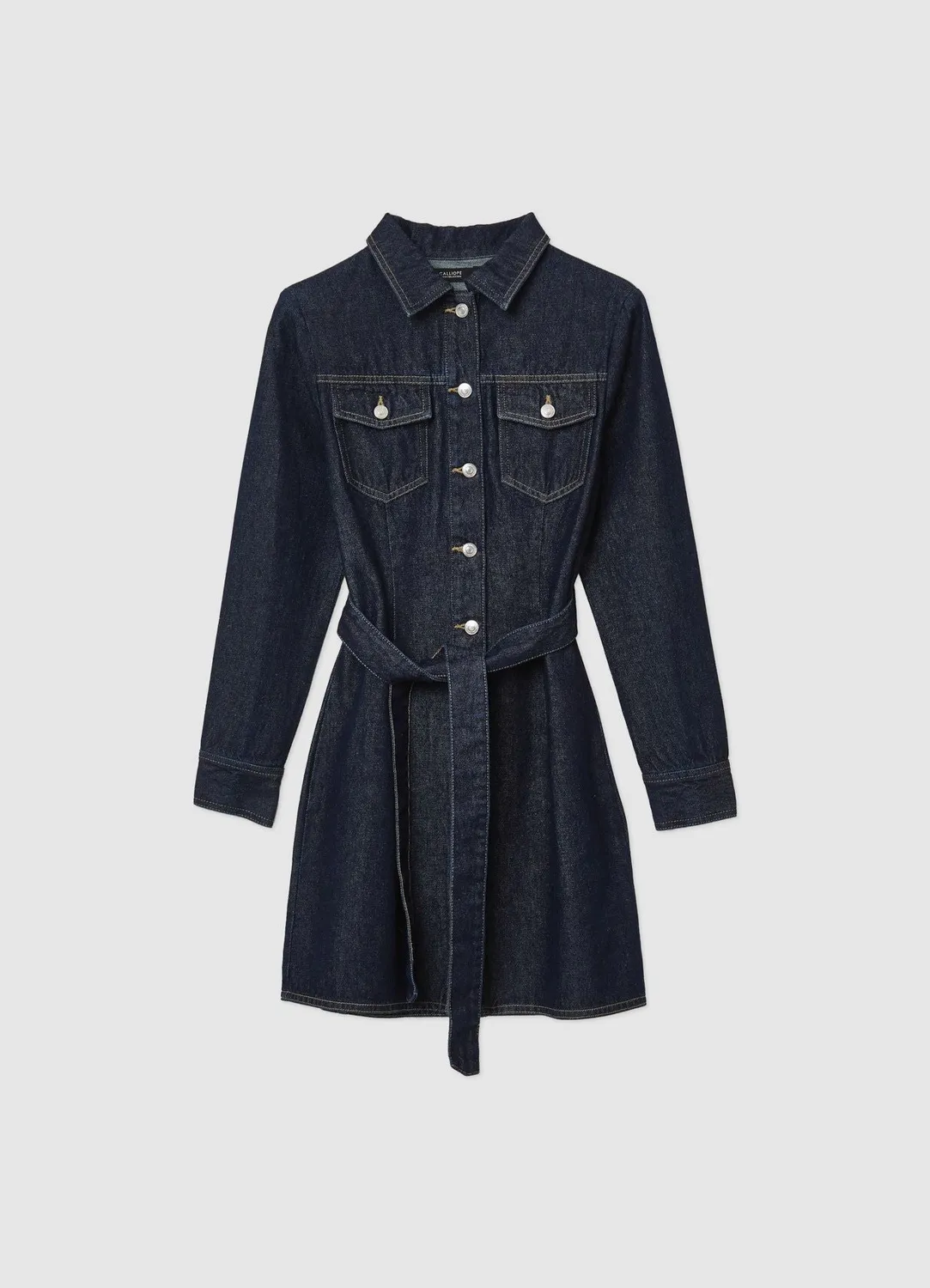 Calliope denim robe chemise femme courte
