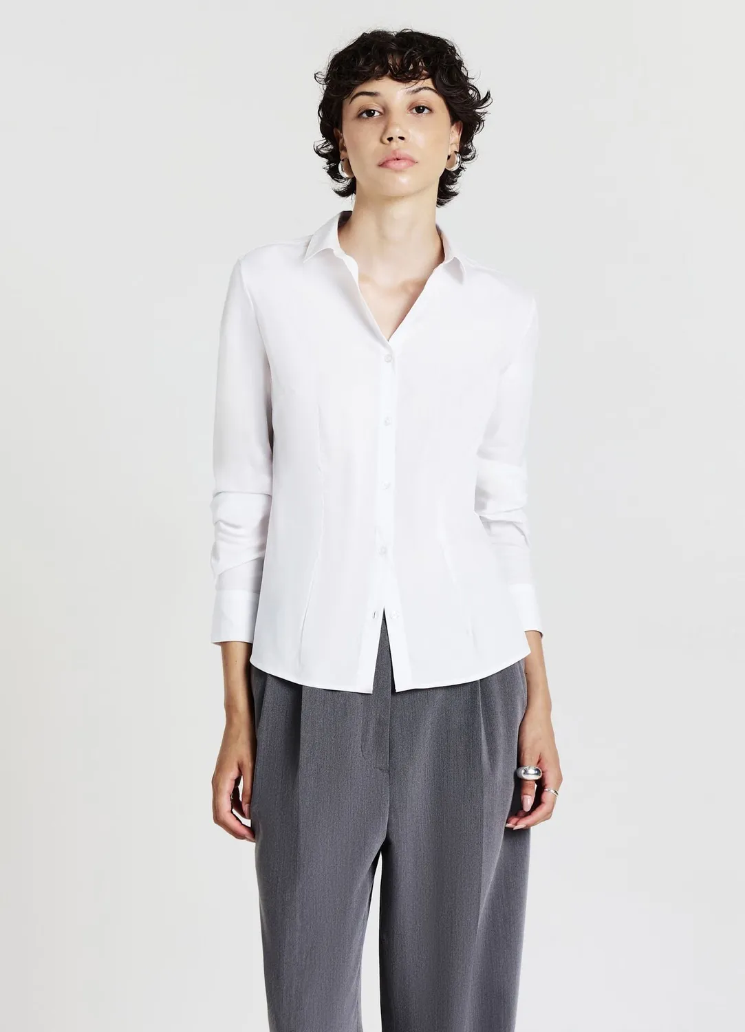 Calliope chemise popeline slim femme blanche taille M