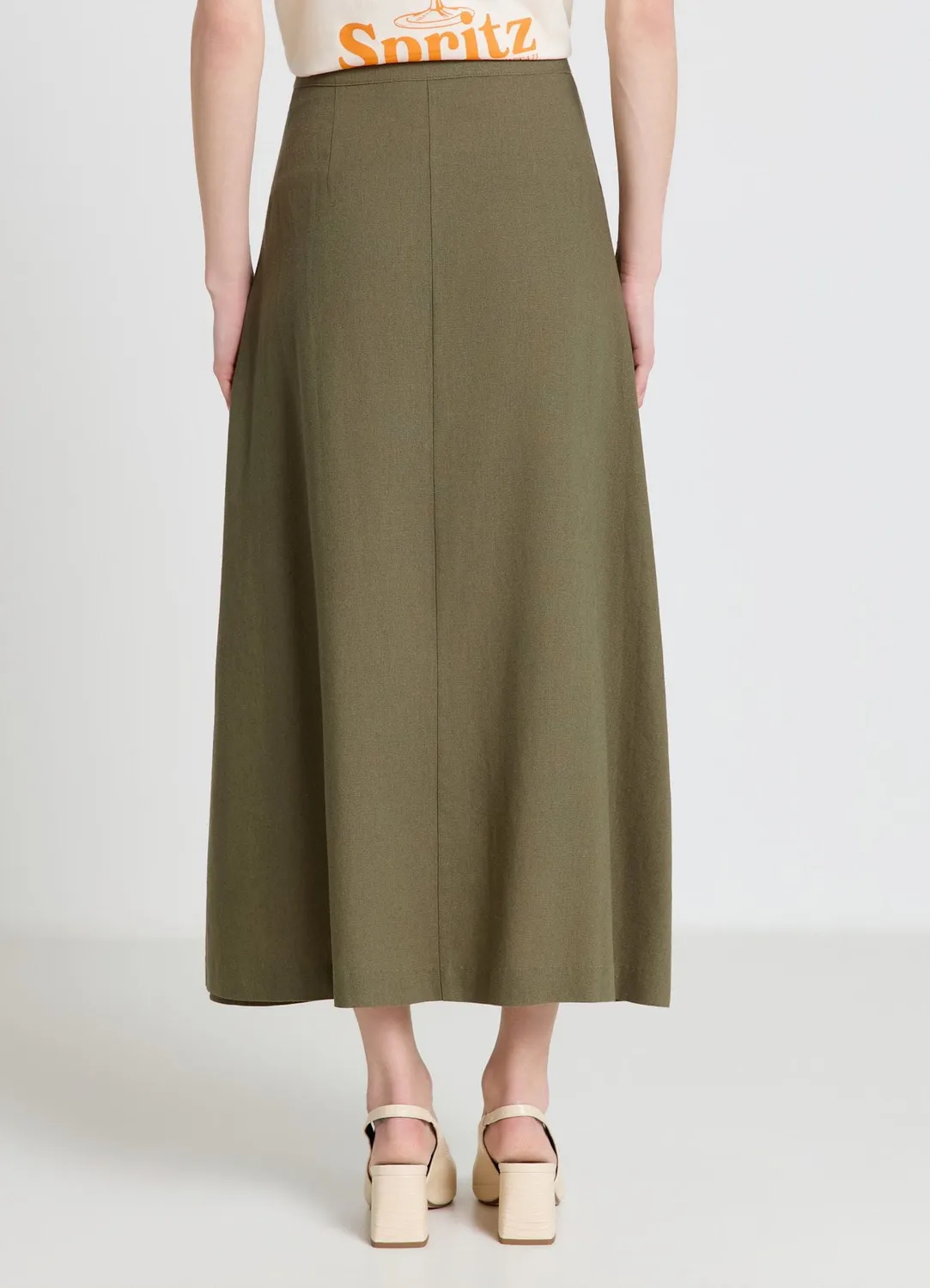 Calliope Gonna svasata jupe longue femme unie