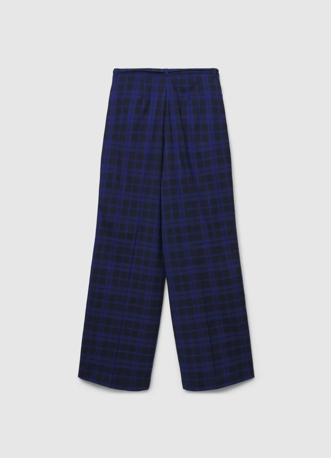 Calliope Pantalon droit à carreaux femme à cordon