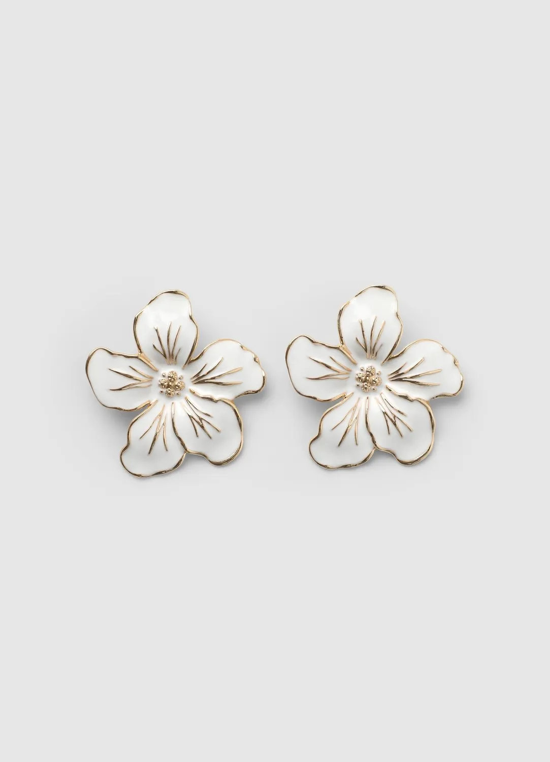 Calliope boucles d’oreilles fleur finition brillante TU