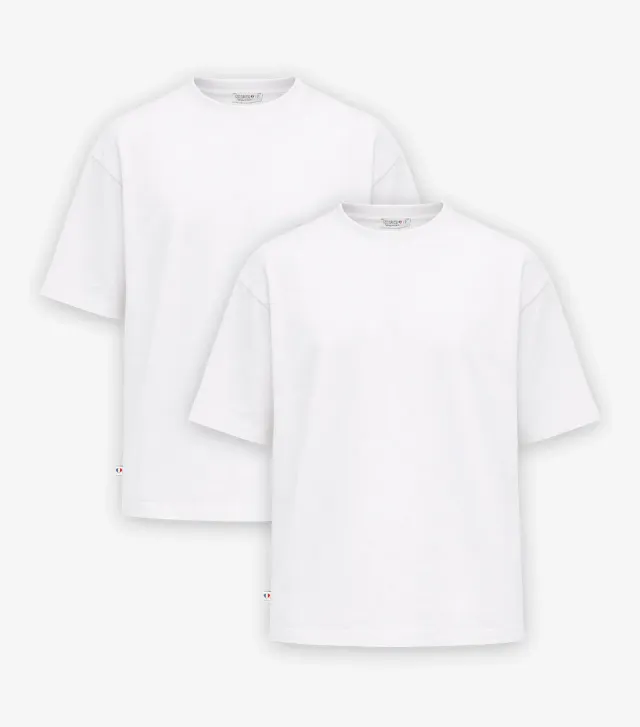 Cocorico Intemporel t-shirt oversize homme blanc x2